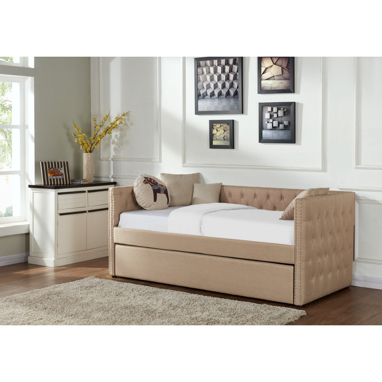 Canora Grey Tagesbett Jean mit Ausziehbett, 90 x 200 cm & Bewertungen